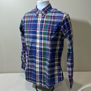 Ralph Lauren Blue and Green Casual Button Down Shirt